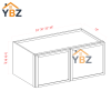 Dove White Slim Shaker Double Door Wall Microwave Bridge Cabinet/Refrigerator Wall Cabinet with Double Door