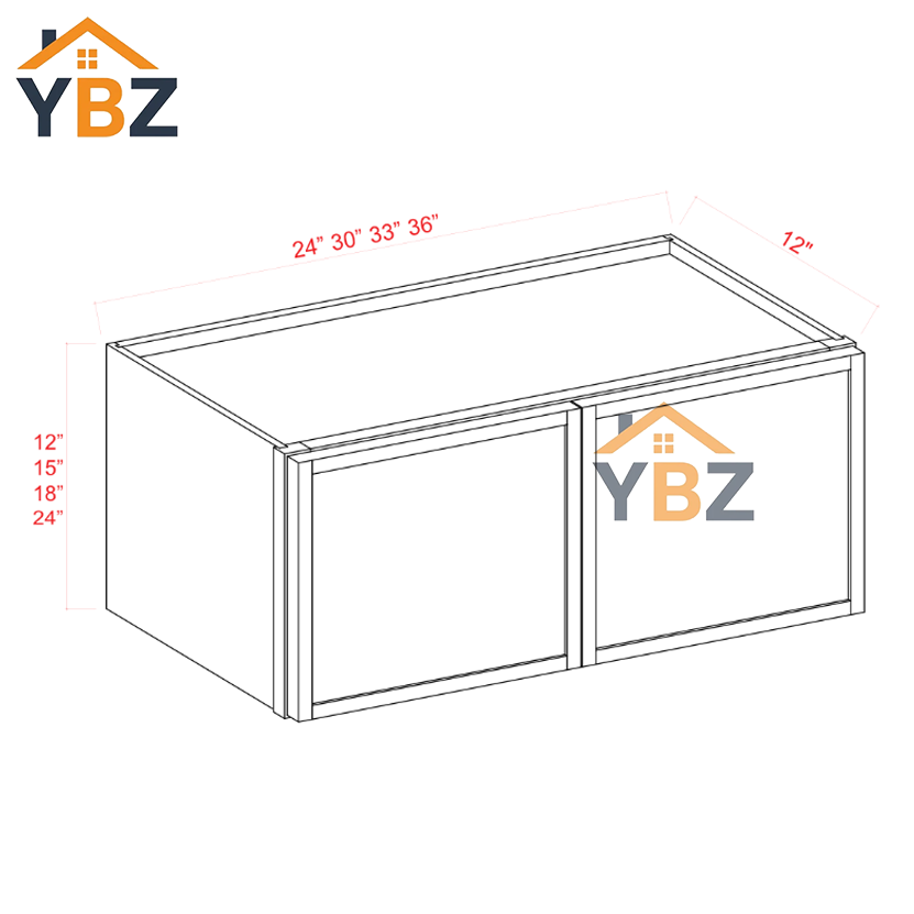 Dove White Slim Shaker Double Door Wall Microwave Bridge Cabinet/Refrigerator Wall Cabinet with Double Door