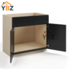 Black Shaker Sink Base With Double Doors and False Drawers