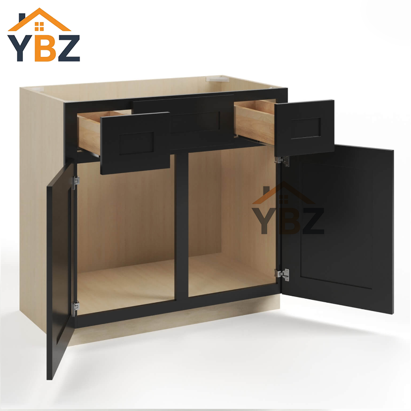 Black Shaker Vanity Combo Cabinet