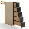 Black Shaker Base Spice Cabinet with 5 Drawers/Pull Base Cabinet/Base Tray