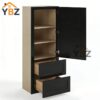 Black Shaker 18″W Wall With Drawer Cabinet