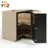 Black Shaker Lazy Susan Base Cabinet