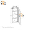 Black Shaker 12″ Angle Wall Cabinet