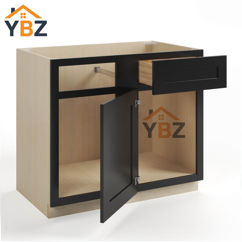 Black Shaker Blind Corner Base Cabinet (L/R interchangeable)