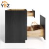 3 Charcoal Black Shaker Base Trash Cabinet