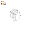 3 White Shaker Vanity Combo Cabinet