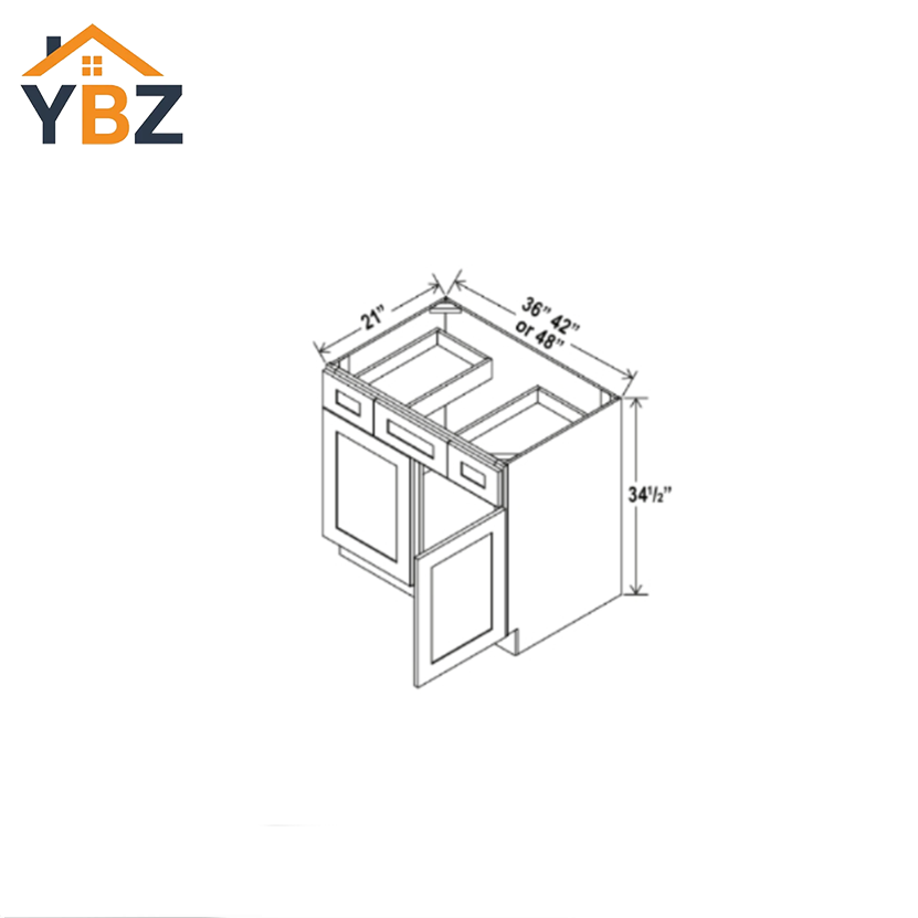 3 White Shaker Vanity Combo Cabinet