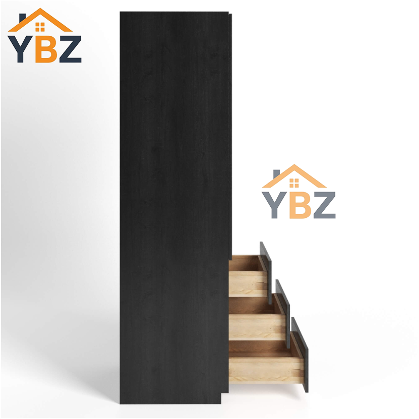 Charcoal Black Shaker Vanity Linen Cabinet