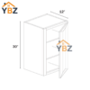 3 Slim Shaker Green Single Door Wall Cabinet – 30″H,36″H,42″H – 12″D