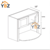 Slim Shaker Green Wall Microwave Cabinet