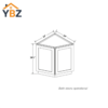 3 White Shaker Base End Cabinet