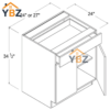 3 Frameless Gloss White Base Cabinet Double Door and Single Drawer/Double Drawer