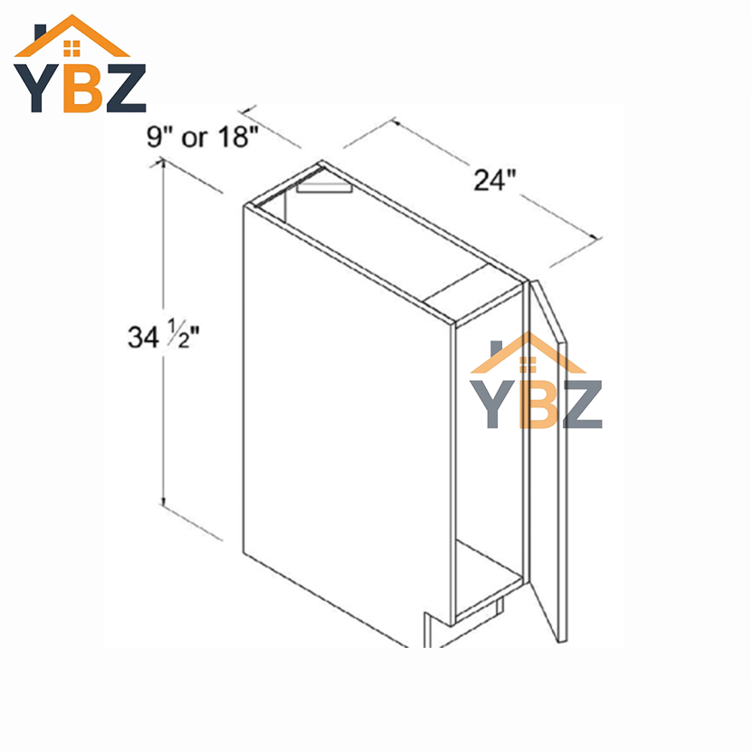 Frameless Gloss White Full Height Single Door Base Cabinet