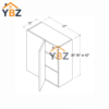 3 Frameless Gloss White Blind Corner Wall Cabinet