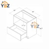 3 Frameless Gloss Gray Microwave Base Cabinet