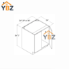 3 Frameless Gloss Gray Full Height Double Door Base Cabinet