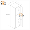 Frameless Gloss Gray Tall Pantry Cabinet with 4 Doors 24″W 30″W/ 2 Doors