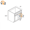Dorian Gray Shaker Vanity Sink Base Cabinet
