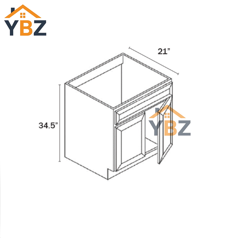 Dorian Gray Shaker Vanity Sink Base Cabinet