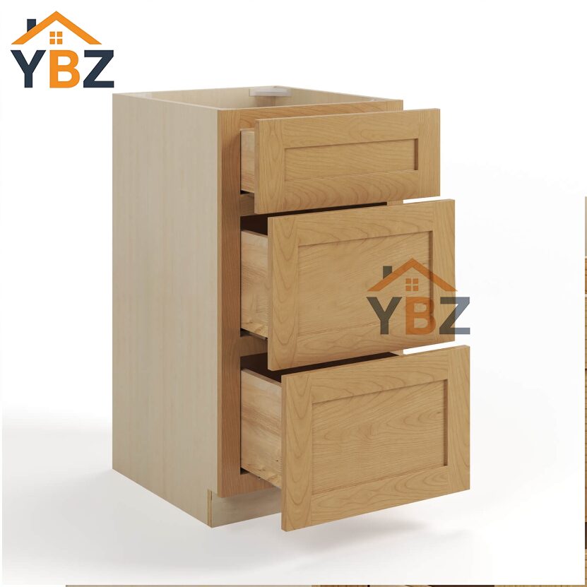 3 Treasure Chest Shaker Vanity Three Drawer Base Cabinet