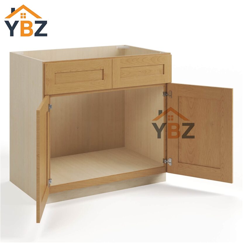 3 Treasure Chest Shaker Sink Base With Double Doors and False Drawers
