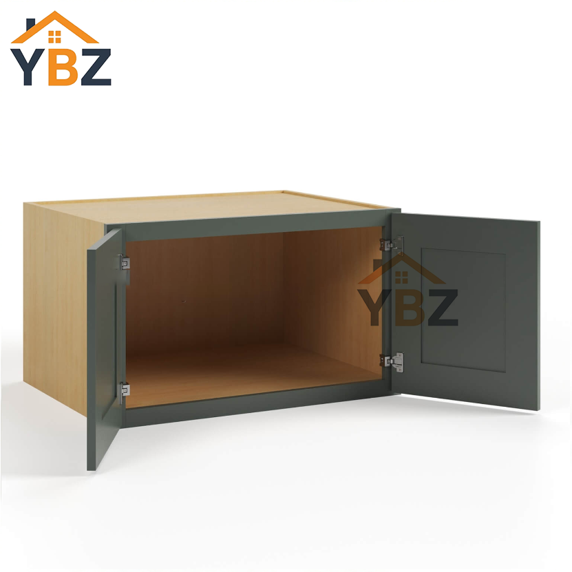 3 Green Shaker 30″ 33″ 36″W Refrigerator Wall Cabinet 24″ Deep