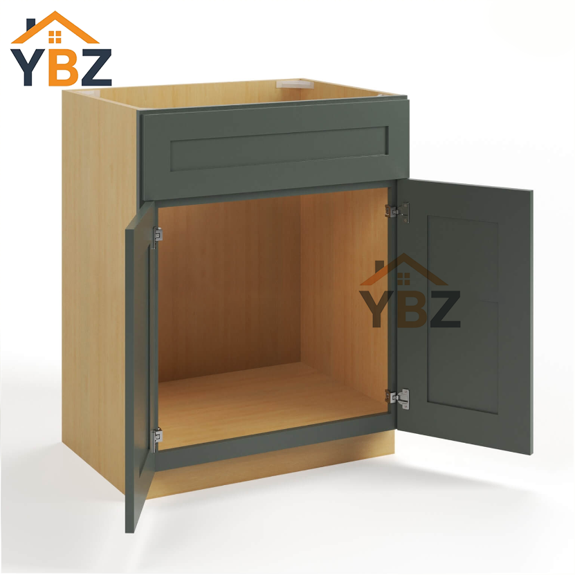 3 Green Shaker Sink Base 27”