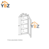 3 Green Shaker 12″ Angle Wall Cabinet