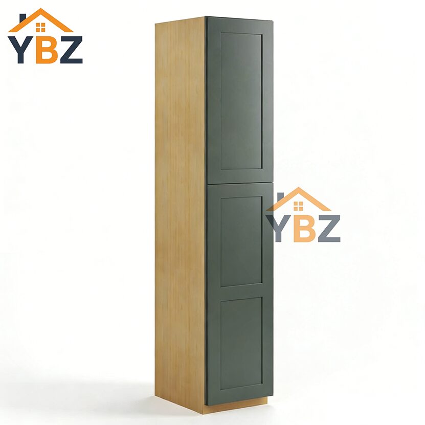 3 Green Shaker18″ 24″ 30″ W Utility Pantry Cabinet