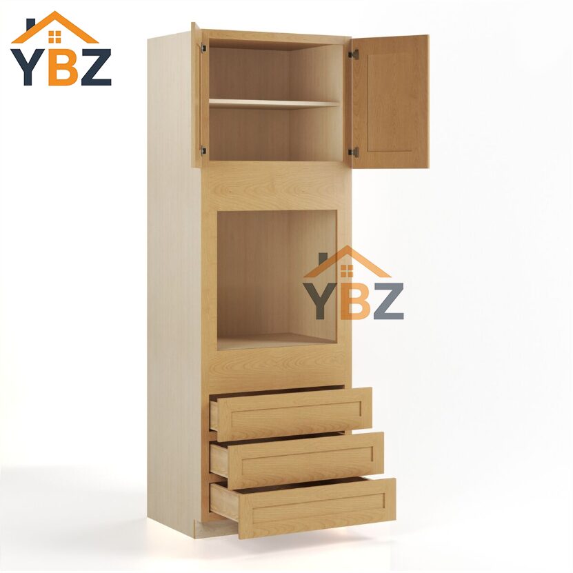 3 Treasure Chest Shaker 30″ 33″ W Oven Pantry Cabinet