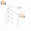 3 Frameless Gloss Gray 30″H 36″H 42″H Double Door Wall Cabinet