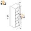 Slim Shaker Green Tall Pantry Cabinet 2 Doors/4 Doors