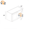 3 Slim Shaker Green Double Door Wall Cabinets- 12″H.15″H.18″H. 21″H. 24″H - 12″D