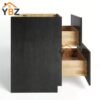 3 Charcoal Black Shaker Base cabinet with 2 Drawers/3 Drawers