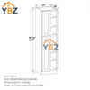 3 Shaker Espresso 18″ 24″ 30″ W Two Double Door Utility Pantry Cabinet