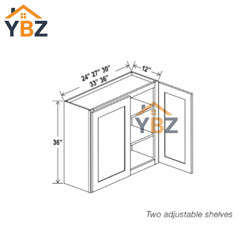Shaker Espresso 30″ 36″ 42″ H Double Door Wall Cabinet