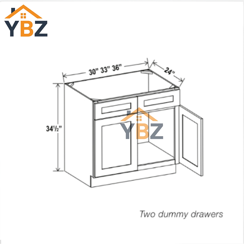 Shaker Espresso Base Cabinet with Double Doors & Single Drawer/Double Doors and Drawers