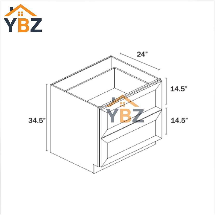 3 Shaker EspressoTwo / Three Drawer Base