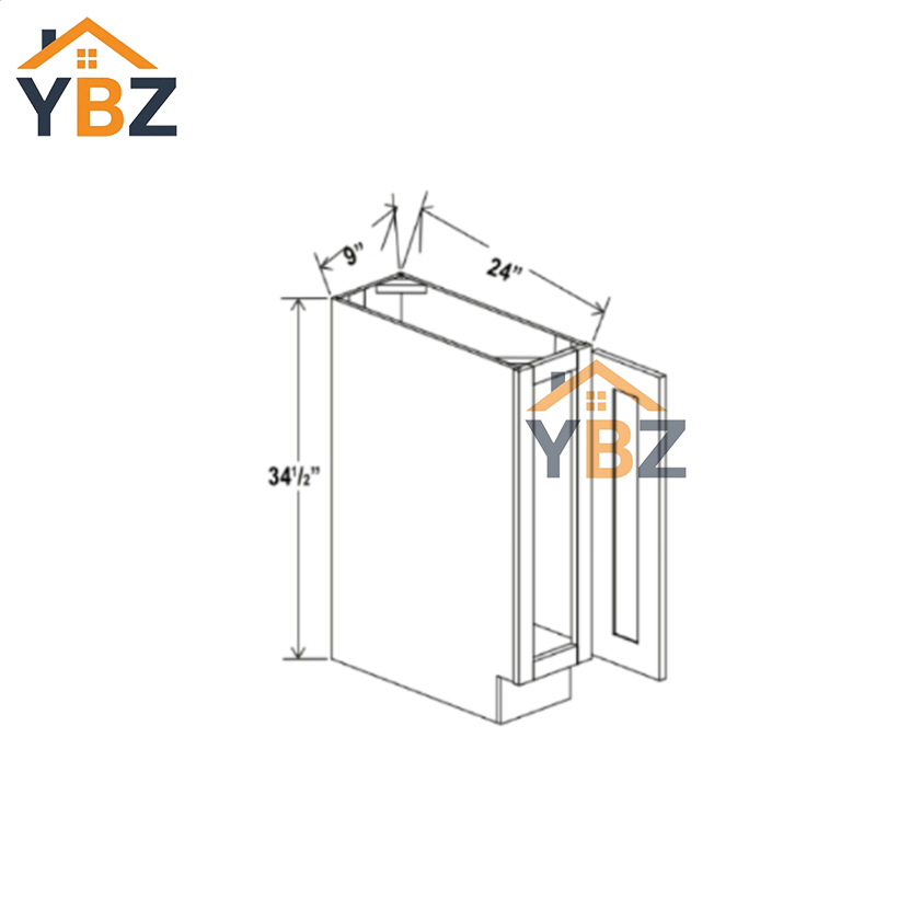 Navy Blue Shaker Base Spice Cabinet with 5 Drawers/Pull Base Cabinet/Base Tray