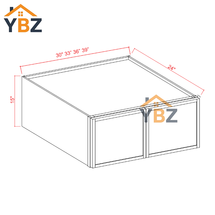 Dove White Slim Shaker Double Door Wall Microwave Bridge Cabinet/Refrigerator Wall Cabinet with Double Door