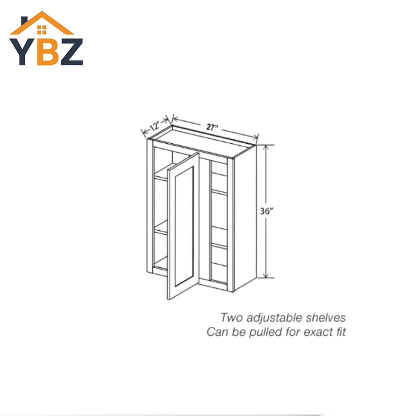White Shaker 30″36″42″ H Wall Blind Cabinet