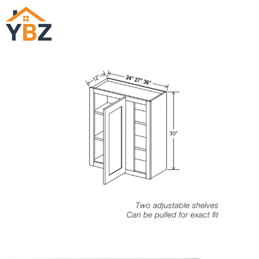 White Shaker 30″36″42″ H Wall Blind Cabinet