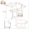 Black Shaker Farmhouse Sink Base