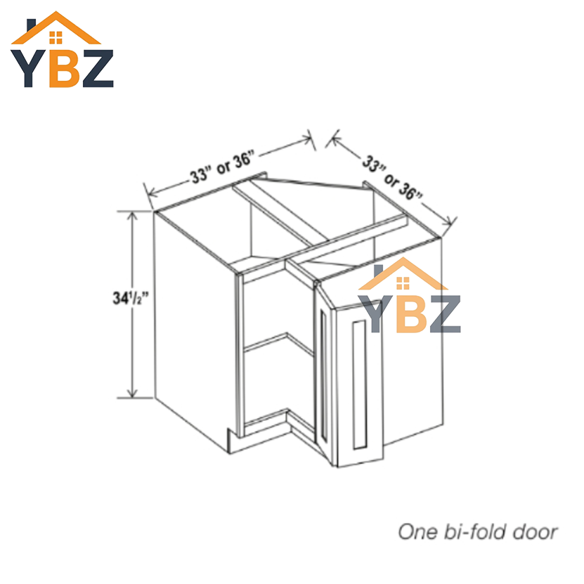 Black Shaker Easy Reach Base Cabinet