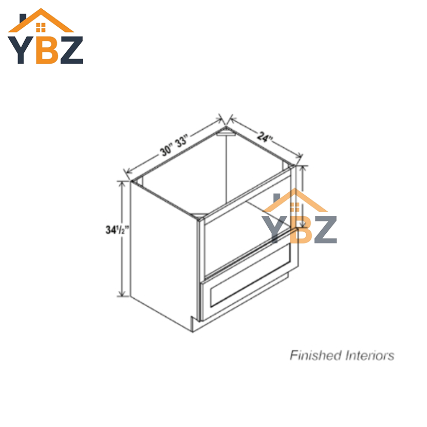 Black Shaker Microwave Base Cabinet