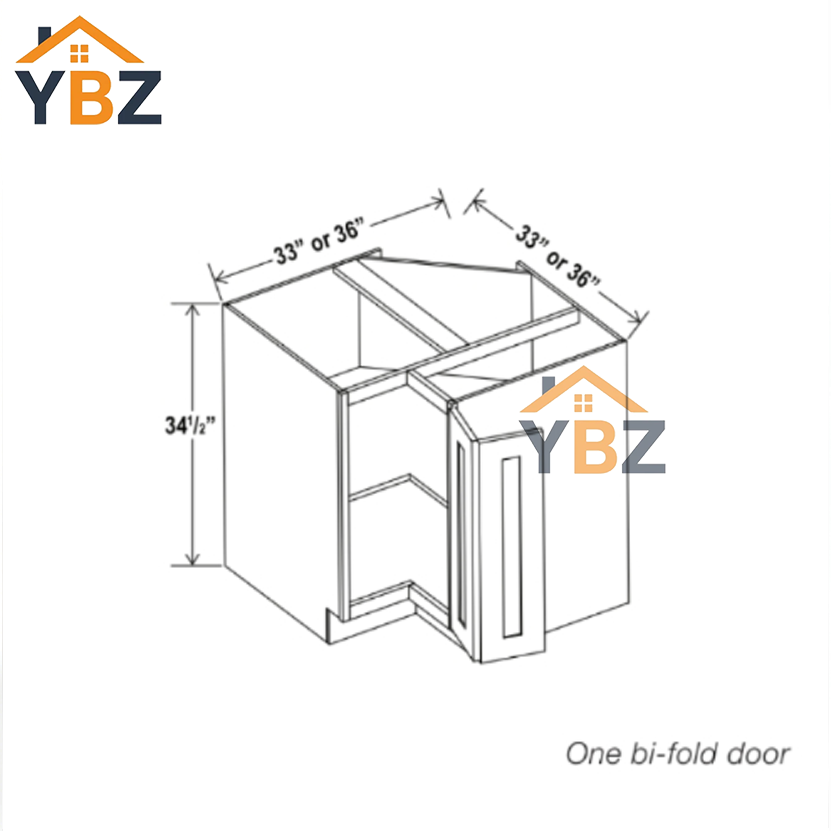 Black Shaker Lazy Susan Base Cabinet