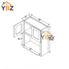 Black Shaker Microwave Wall Cabinet