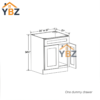Black Shaker Single Vanity Sink Base Cabinet