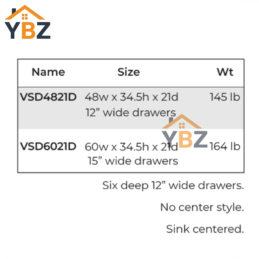 Slim Shaker Green Vanity Sink Base Combo 48″W，60″W